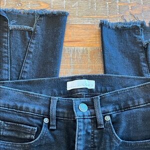 LOFT The Kick Crop  Women's Black Denim Cropped Jeans